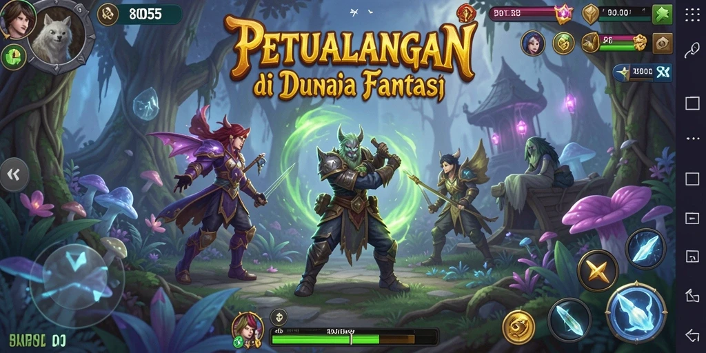 Tampilan gameplay petualangan yang penuh aksi dan menarik.