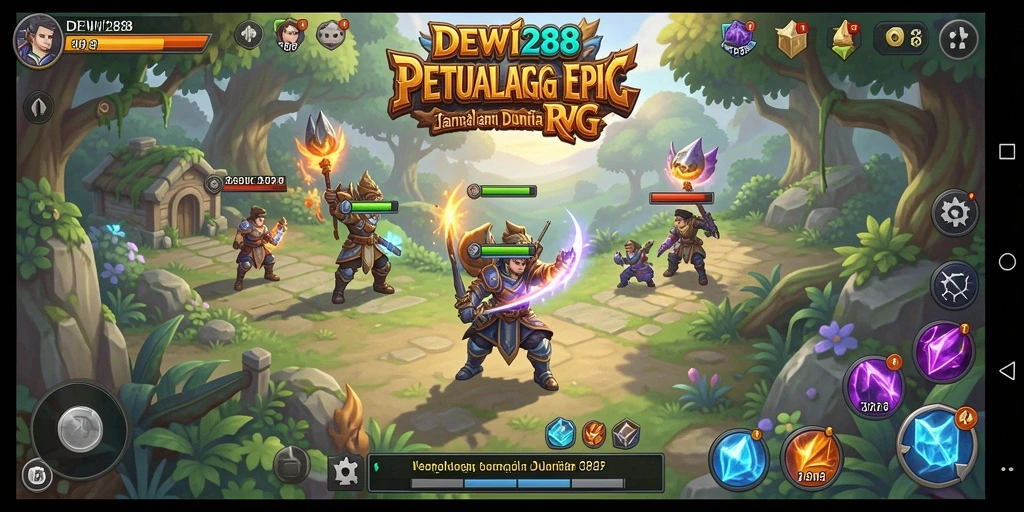 Tampilan luar biasa dari gameplay RPG DEWI288 yang menawan.