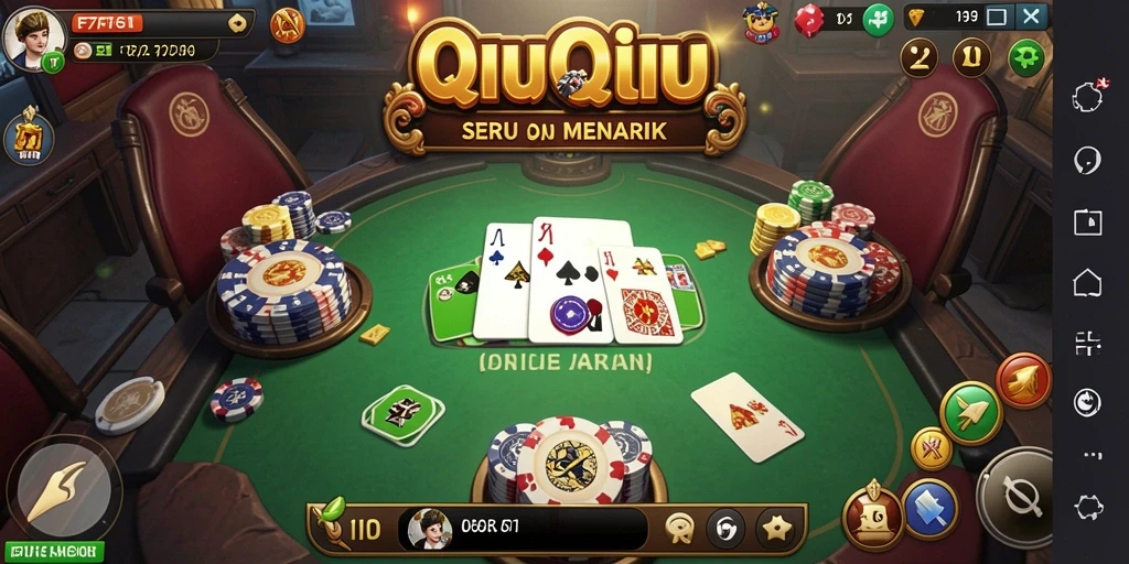Screenshot utama F7F7 menampilkan aksi gameplay QiuQiu yang seru.
