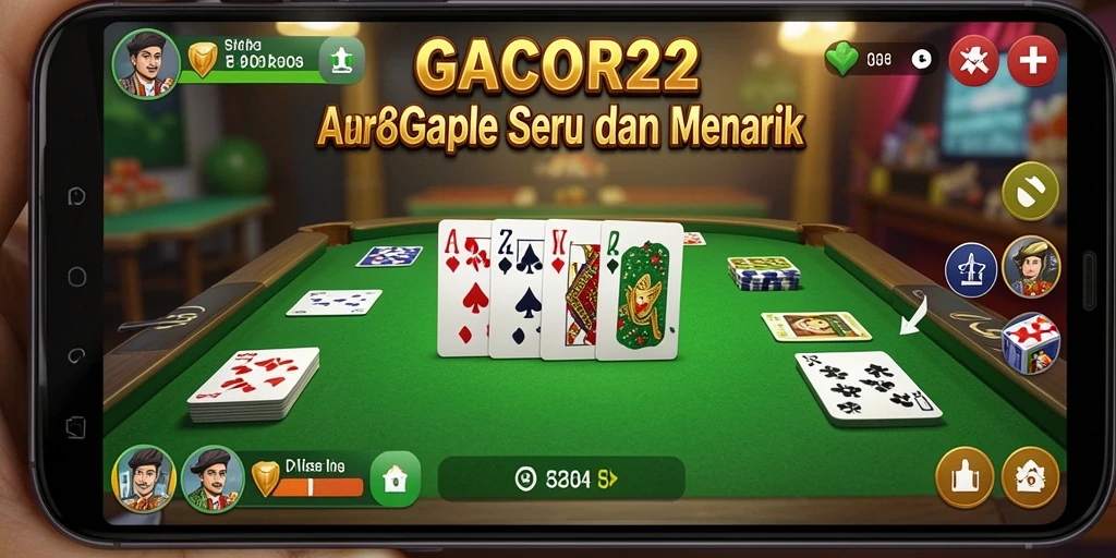 Tampilan utama GACOR22 saat bermain Gaple dengan teman.