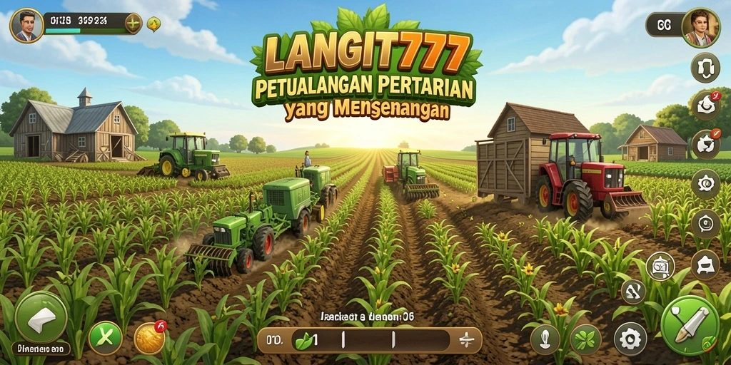 Tampilan gameplay LANGIT777 yang menawan saat bertani.