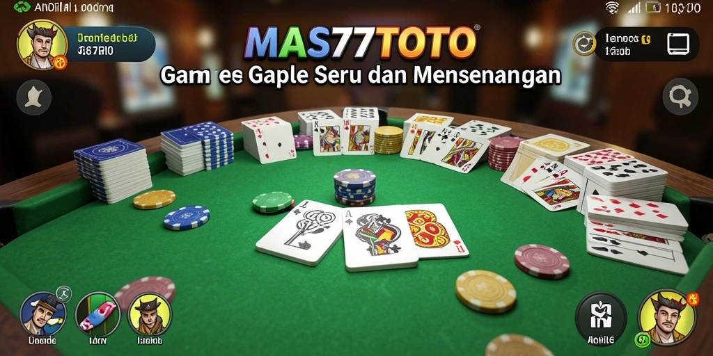 Tampilan gameplay seru dari MAS77TOTO yang membawa keseruan gaple.