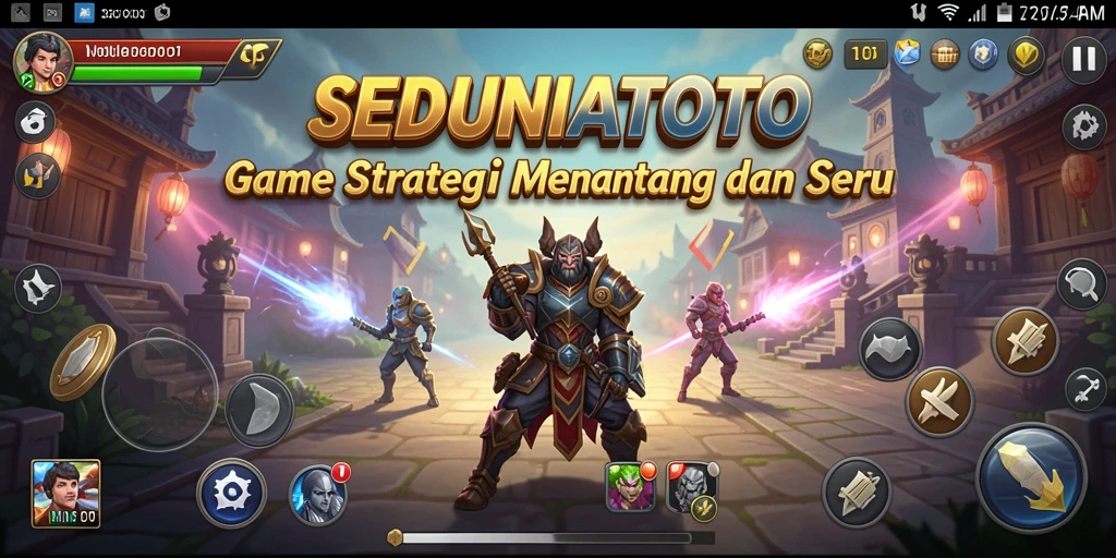Tampilan gameplay SEDUNIATOTO yang menarik dan penuh strategi.