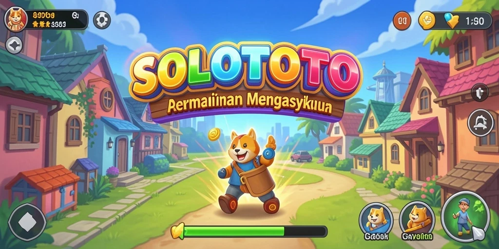 Tangkapan layar menunjukkan gameplay seru dari SOLOTOTO.