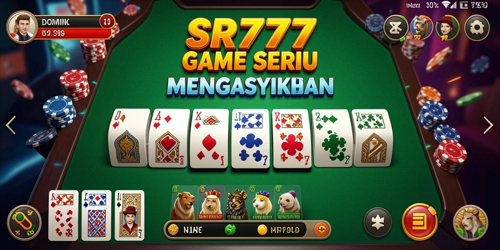 Tangkapan layar SR777 menampilkan gameplay Domino yang menarik.