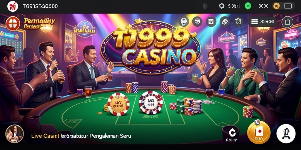 Gameplay seru T9999 dalam suasana Live Casino yang menegangkan.