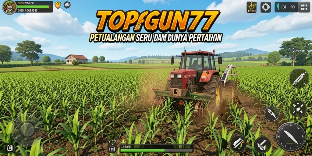Tangkapan layar gameplay seru dalam dunia pertanian TOPGUN77.