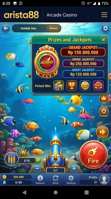 Tampilan antarmuka pengguna aplikasi arista88 yang ramah.